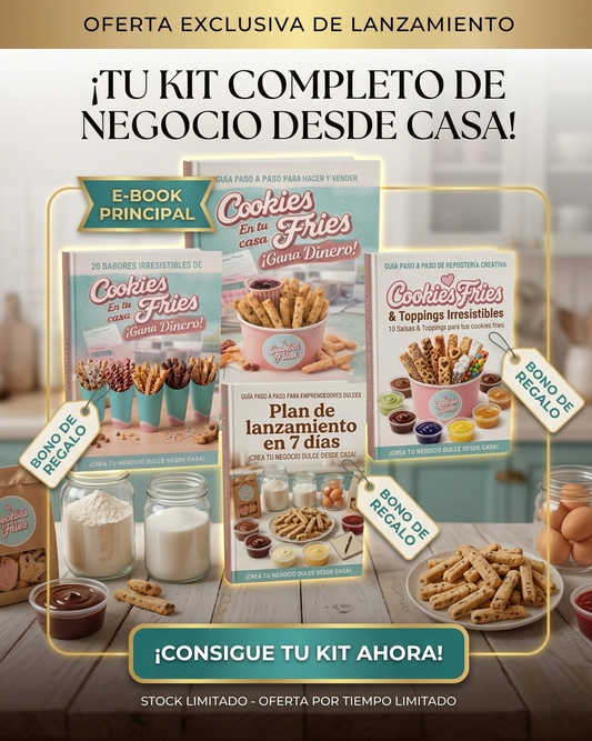Aprende a hacer Cookies Fries irresistibles y crea un negocio rentable desde tu casa